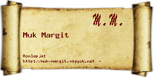 Muk Margit névjegykártya